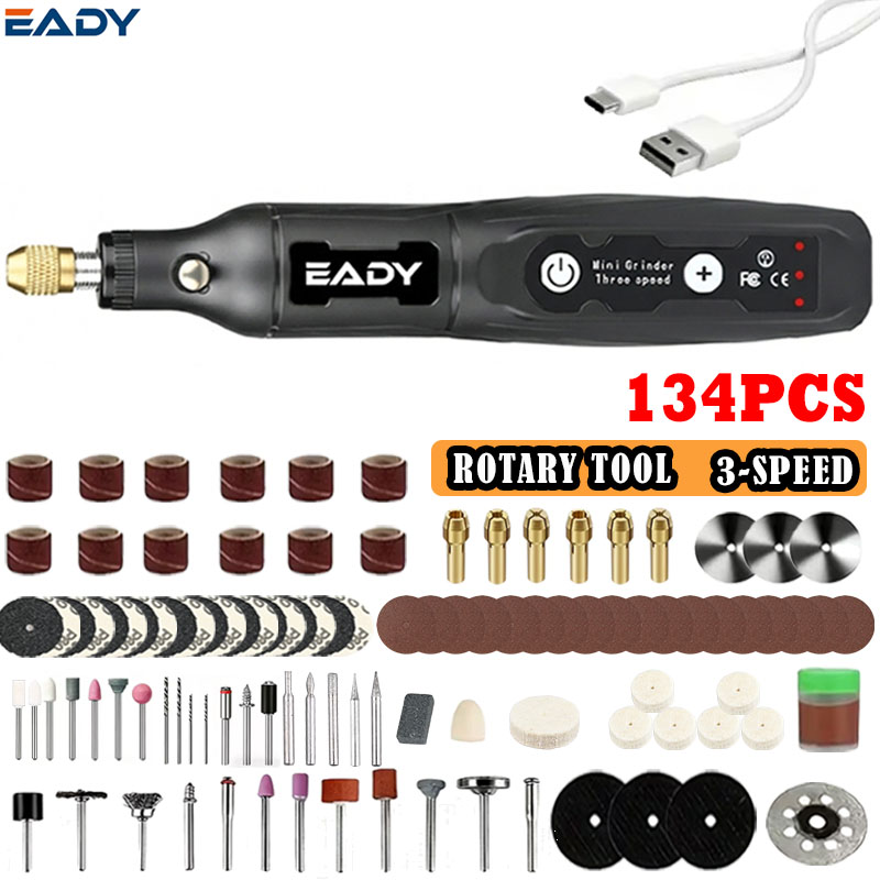 Impact Driver Cordless - EADY 3.7V 3-Speed USB Rechargeable Cordless