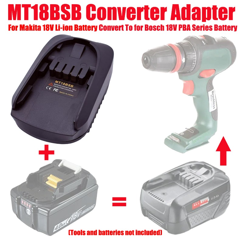 Power Tools Battery Adapter - ALASICKA MT18BSB Battery Adapter for Makita