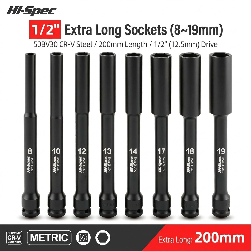Power Tools Pneumatic - 1/2 Inch Drive Extra Long Impact