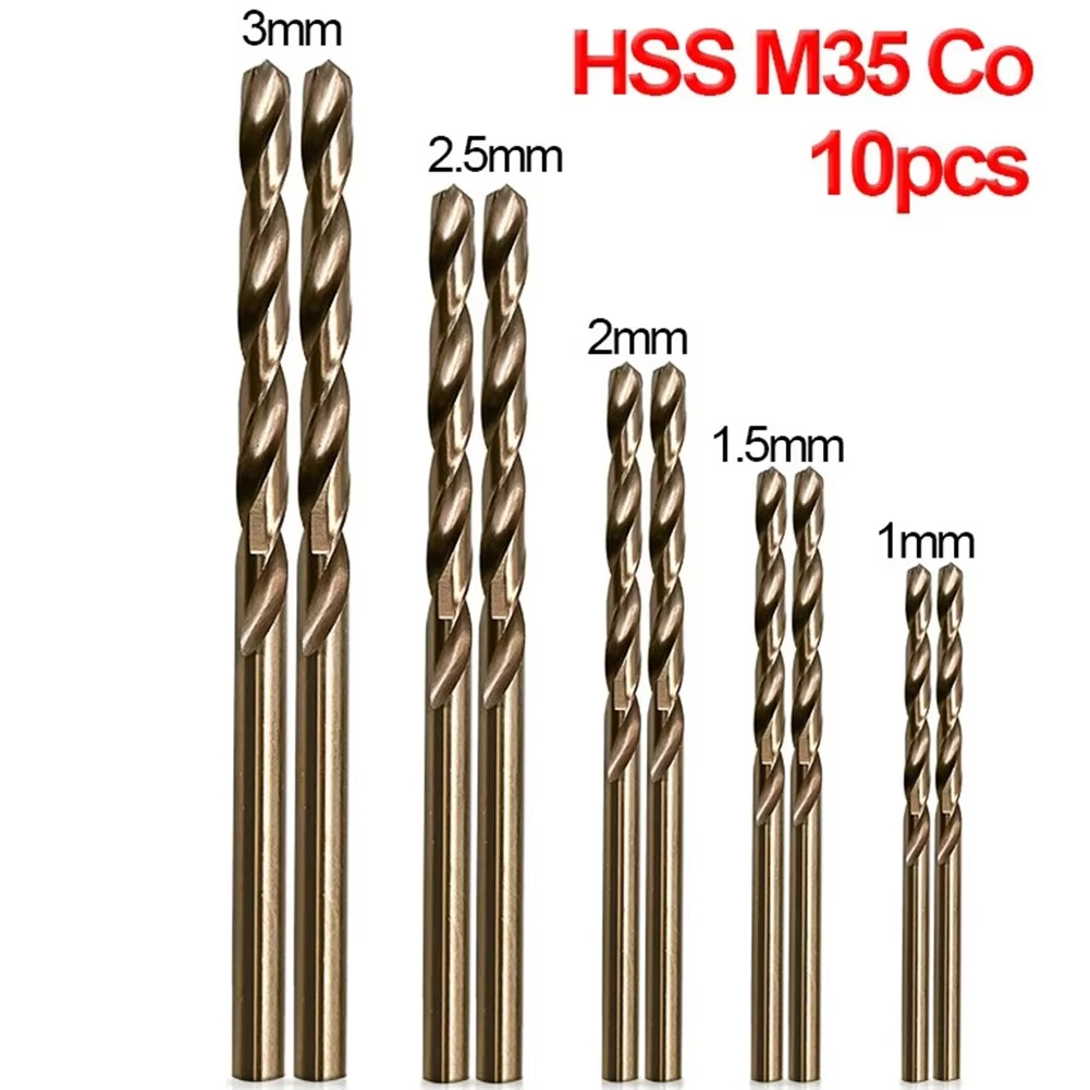Power Tools Kobalt - 10pcs/set HSS M35 Cobalt Drill Bits