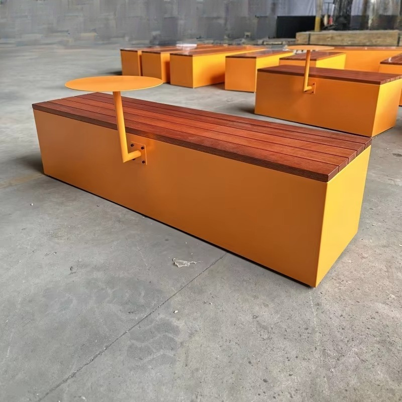 Power Tools Mall - Custom-designed outdoor bench with storage rack,