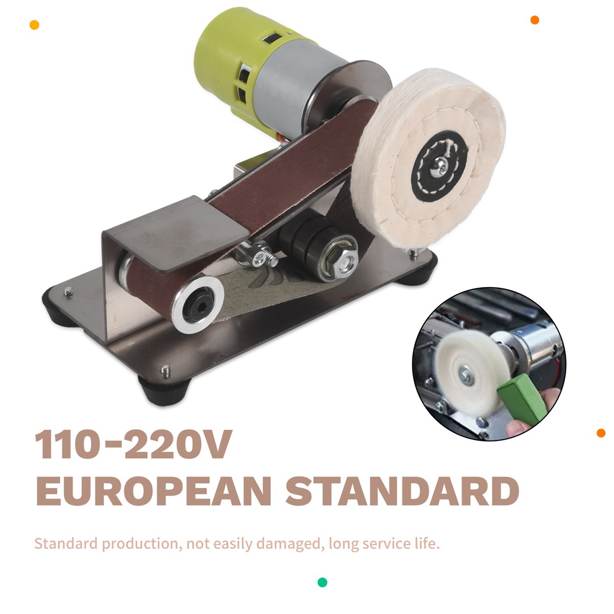 Power Tools Mall - MALL EU Plug,Belt Sander,Adjustable Speed Electric