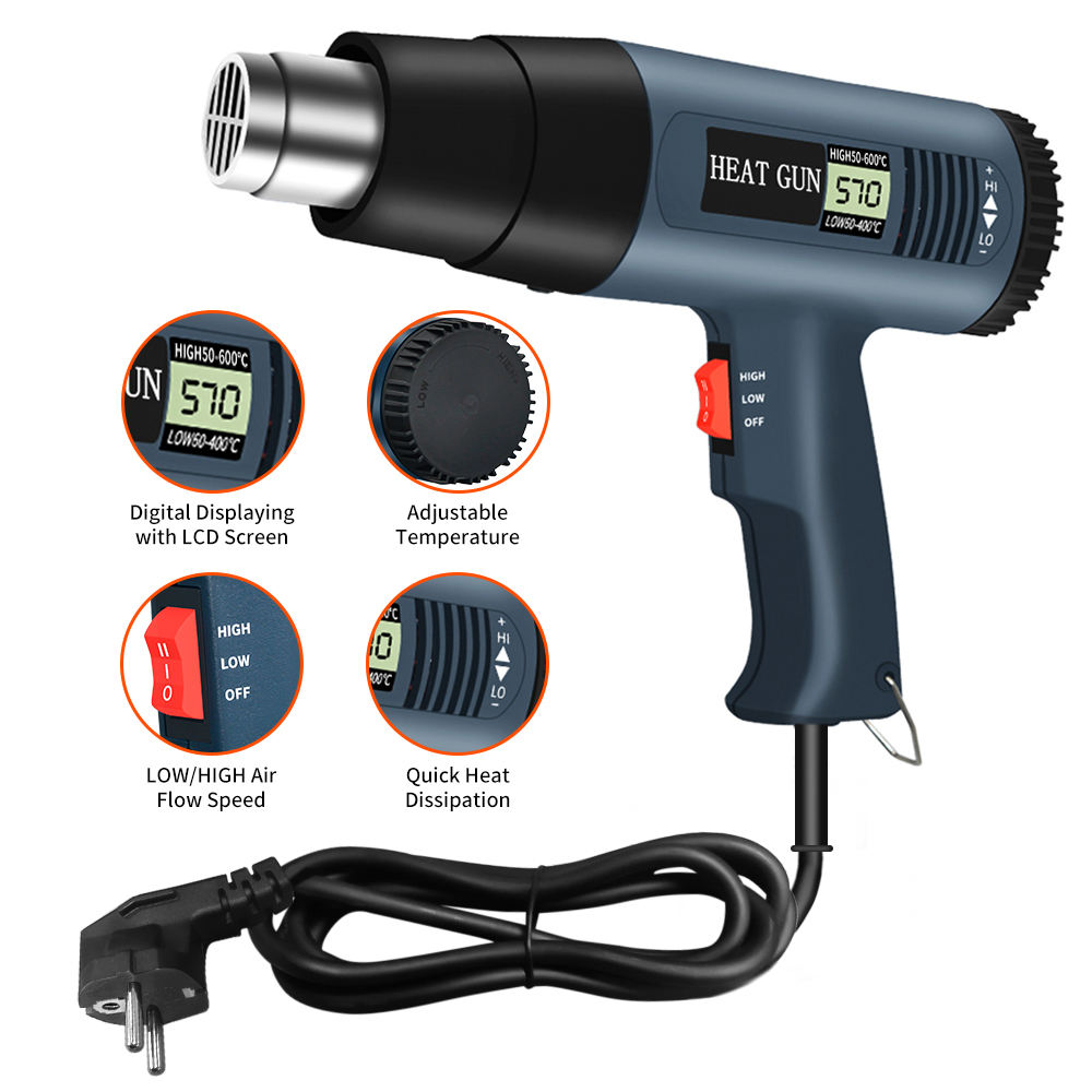 Heat Gun Variable - 2000 Watts Fast Heating Variable Temperature