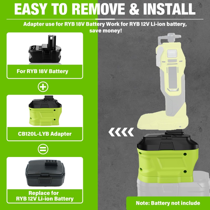HAKSINKY Battery Adapter for R - огляд і ціна Power Tools Battery Adapter