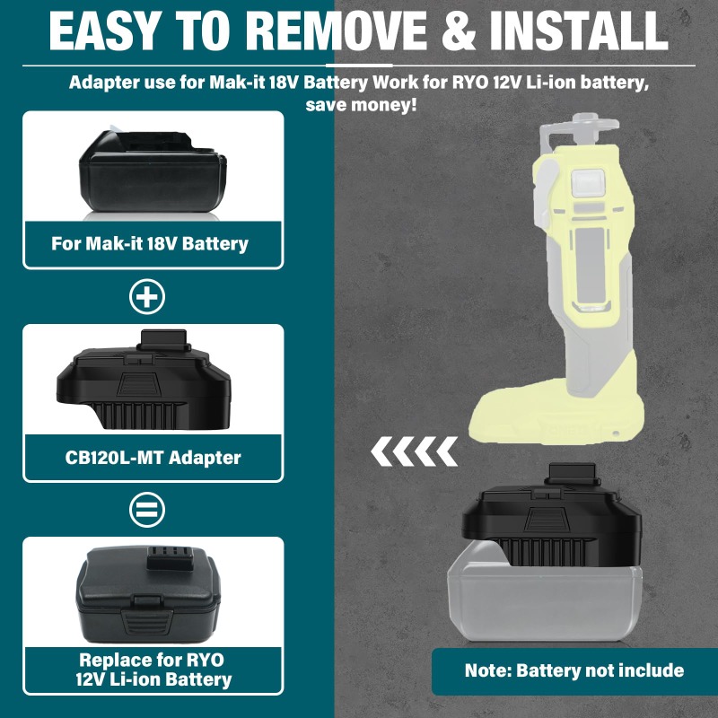 HAKSINKY Battery Adapter for R - огляд і ціна Power Tools Battery Adapter