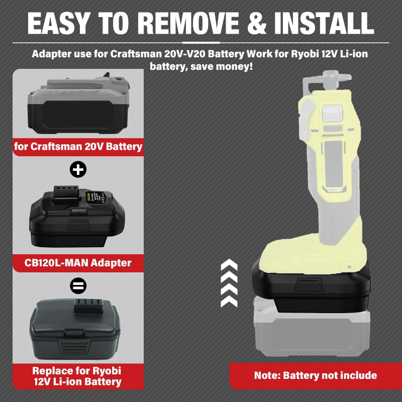HAKSINKY Battery Adapter for R - огляд і ціна Power Tools Battery Adapter