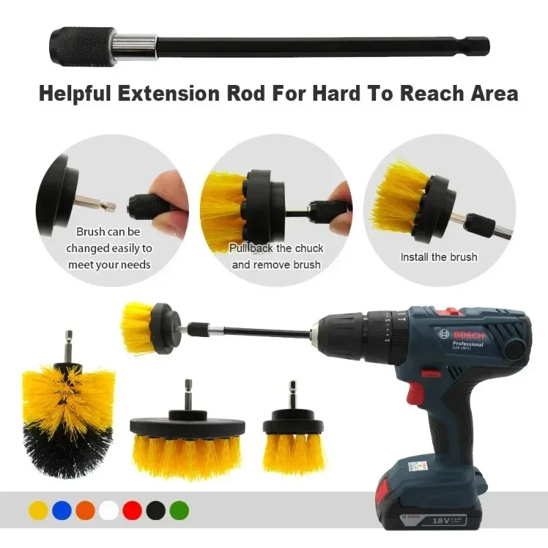 Electric Cleaning Brush Drill  - огляд і ціна Power Tools Yellow