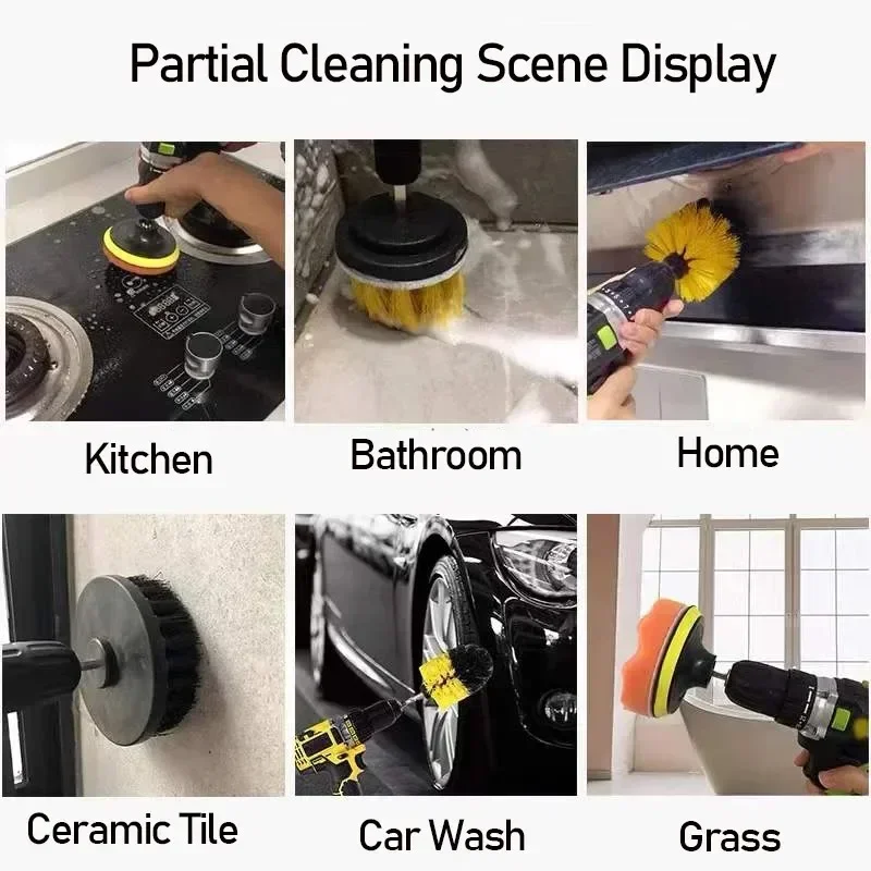 Electric Cleaning Brush Drill  - огляд і ціна Power Tools Yellow