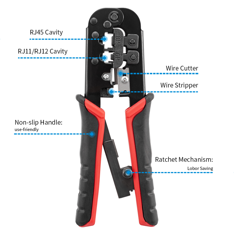 RJ45 Crimper RJ11 RJ45 Crimpin - огляд і ціна Power Tools America