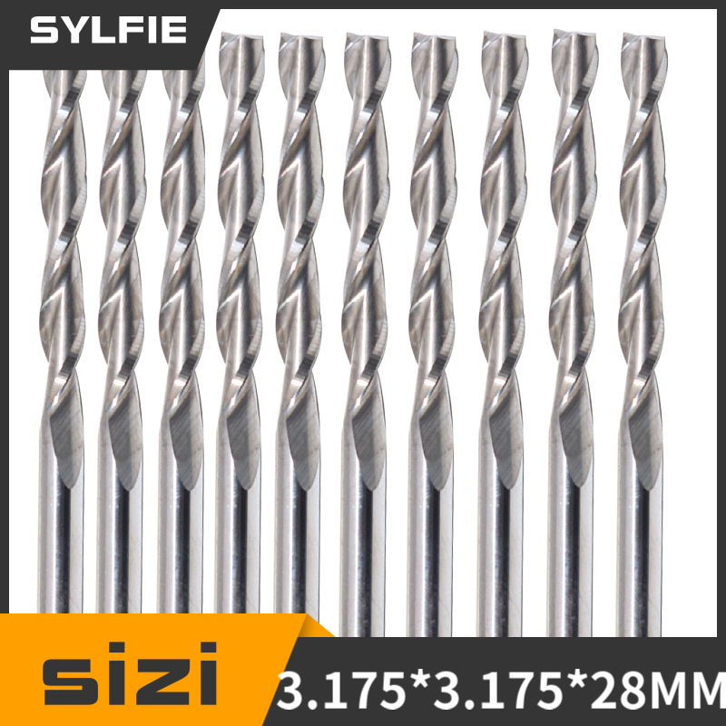10pcs Double Flute Spiral Cutt - огляд і ціна Power Tools Kobalt