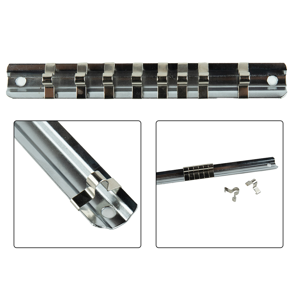 1pc/3pcs Set 8-Clip Socket Rac - огляд і ціна Power Tools Organizer Diy