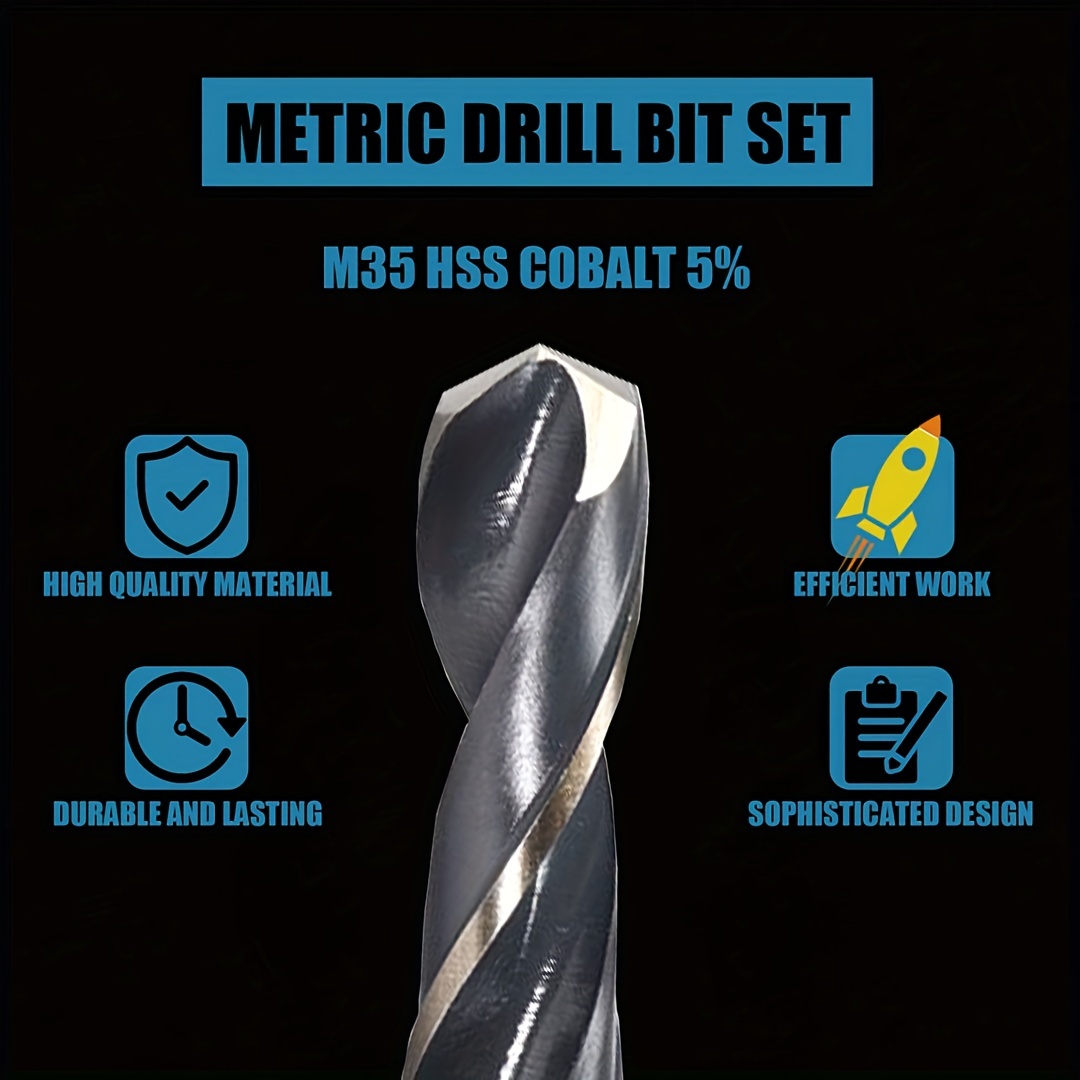 19 Pcs Drill Bit Set M35 Cobal - огляд і ціна Power Tools Kobalt