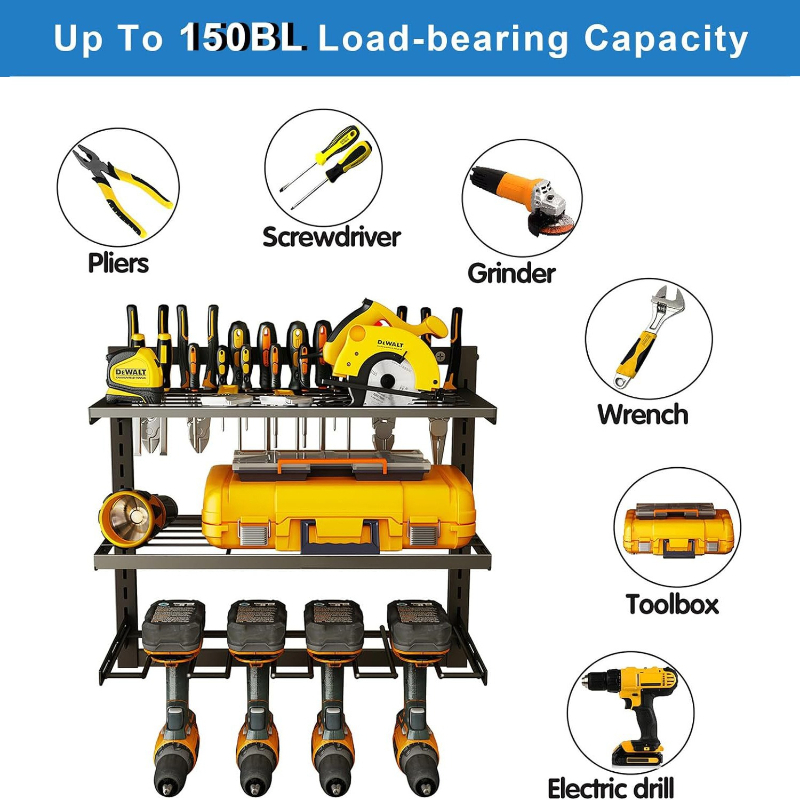 Power Tool Storage Rack 3 Laye - огляд і ціна Power Tools Organizer Diy