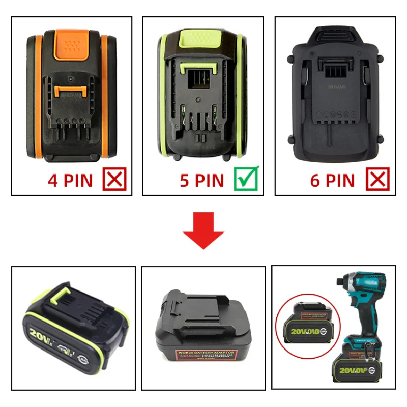 Lithium Battery Adapter Conver - огляд і ціна Power Tools Battery Adapter