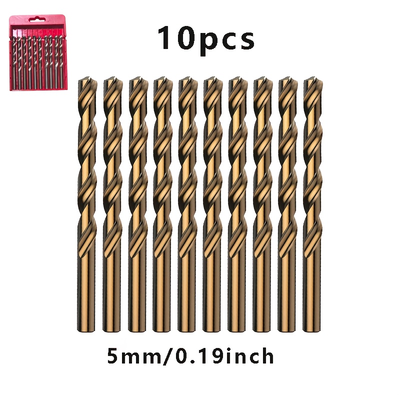 10Pcs 5mm M35 Cobalt Drill Bit - огляд і ціна Power Tools Kobalt