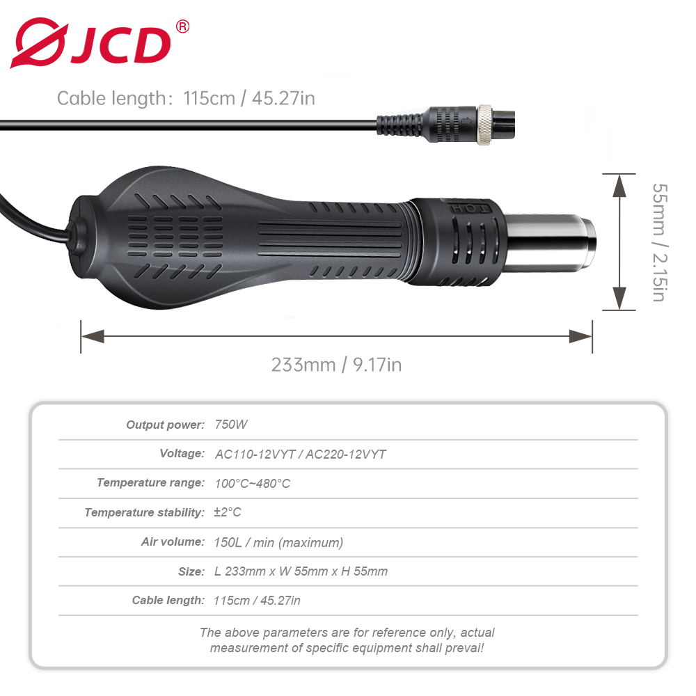 JCD HOT AIR GUN Soldering stat - огляд і ціна Heat Gun Variable
