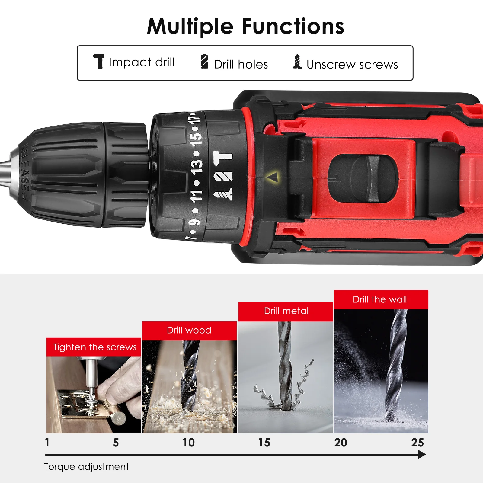 21V 12V Impact Cordless Drill  - огляд і ціна Power Tools Quotes